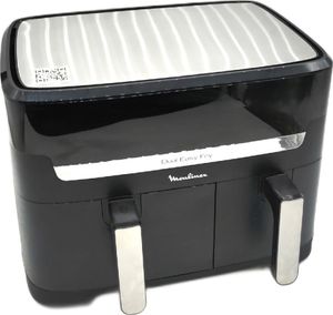 Moulinex Dual Easy Fry 8,3 L Dual Air Fritteuse Energieeinsparung bis zu 70% Fassungsvermögen von 5,2 l und 3,1 l 7 Programme knusprige Ergebnisse spülmaschinenfest digitales Rezeptbuch Moulinex Dual Easy Fry 8,3 L Dual Air Fritteuse Energieeinsparung bis zu 70% Fassungsvermögen von 5,2 l und 3,1 l 7 Programme knusprige Ergebnisse spülmaschinenfest digitales Rezeptbuch