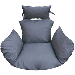 Hängesessel Kissen, Polster für Polyrattan / Rattan Hängeschaukel, Hängekorb, Schaukel Korb, Nur Kissen, Rückenkissen - dunkelgrau Hängesessel Kissen, Polster für Polyrattan / Rattan Hängeschaukel, Hängekorb, Schaukel Korb, Nur Kissen, Rückenkissen - dunkelgrau