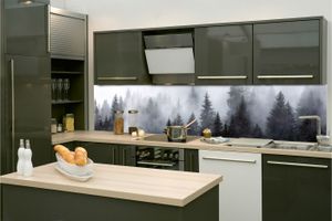 Küchenrückwand Folie Selbstklebend NEBLIG 260 x 60 cm - Klebefolie - Dekofolie