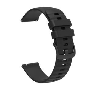 INF Silikonový pásek na hodinky Černá 20 mm