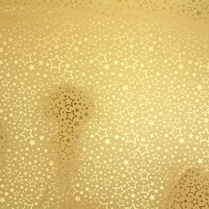 Geschenkpapier goldene Sterne 70cm x 2m Rolle Gold metallic glänzend