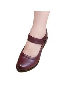 Frauen Keil Pumps Schuhe Casual Kleid Ankle Strap Komfort Slip Auf Mid Heel Rot,Größe:EU 38