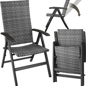 Rattanstuhl Canberra mit Aluminiumgestell 58 x 72 x 108 cm
