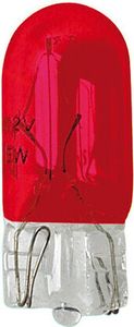 Lampa 12V / żarówka z cokołem szklanym (W5W) 5W W2,1x9,5d 2 sztuki Kolor: Niebieski - Kolor: Czerwony, Kolor:Czerwony
