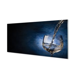 Glasbilder 100x50 Wandkunst Weissweinglas