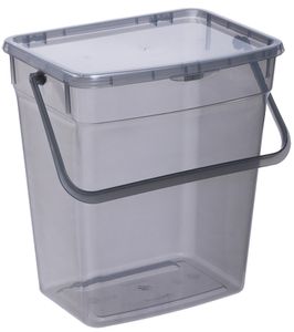 plast team Waschmittelbox 10 Liter grau-transparent