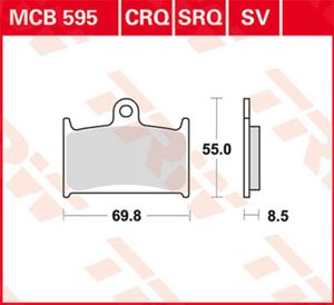 Podkładka spiekana TRW Lucas MCB595SV