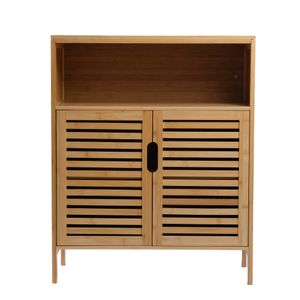 AD.CON Badezimmerschrank Bambus Badregal Badschrank mit 3 Ablagen 81x65x31cm AD.CON Badezimmerschrank Bambus Badregal Badschrank mit 3 Ablagen 81x65x31cm