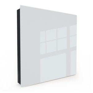 Dekor-Schlüsselkasten, Magnetpinnwand und Memoboard mit Glasfront Motiv Weisser Hintergrund, Türanschlag:Links