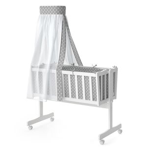 Vitalispa Baby crib Noah, 40x90 with hoodie, White