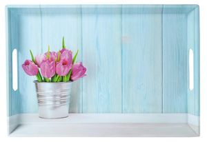 Servírovacia tácka s motívom tulipánov 50 x 35 cm