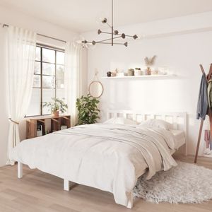Doppelbett Jugendbett Massivholzbett Weiß Kiefer 120x200 cm| Klassische Betten mit Lattenrost