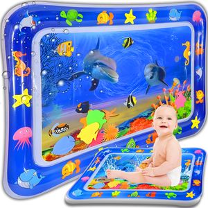 Baby Wassermatte Aufblasbare Wasserspielmatte XXL Sensorisches Spielzeug Kleinkinder Wasserspiel Bodenmatte Wachstum Aktivität Tool Bauchzeit Retoo
