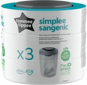 TOMMEE TIPPEE kazeta pro doplňování plenek Simplee Sangenic sada 3 ks