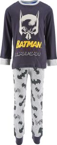 Batman Kinder Jungen Schlafanzug Pyjama Langarm-Shirt + Schlaf-Hose, Farbe:Grau, Größe:104 Batman Kinder Jungen Schlafanzug Pyjama Langarm-Shirt + Schlaf-Hose, Farbe:Grau, Größe:104