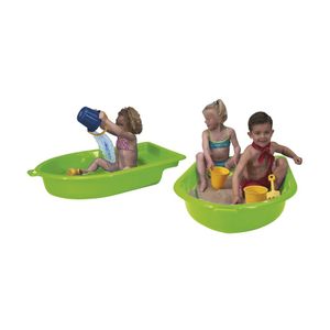 Paradiso Toys sandkasten mit Deckel Boot 118 x 79 x 22 cm grün