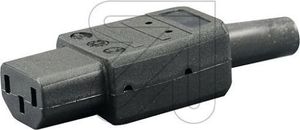 Kaltgeräte Stecker 230V / 10A schwarz VDE
