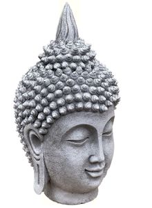 stoneandstyle Steinfigur Shiva Kopf massiver Steinguss frostfest