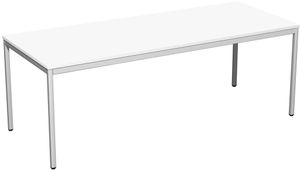 Konferenztisch, gerade, verschiedene Größen und Farben, FarbeNachbildung:Weiß, Größe Tischplatte:200 x 80 cm