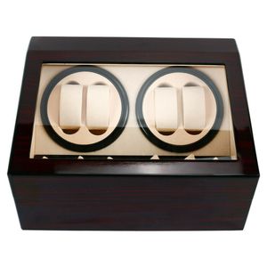 4+6 Uhrenbeweger  Uhrenkasten Automatisch Holz Schaukasten Uhrendreher Vitrine Sandelholz für Weihnachtsgeschenk