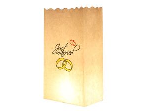 Lichttüten Candle Bags - 10er Set mit Motiv, Modell wählen:Just Married