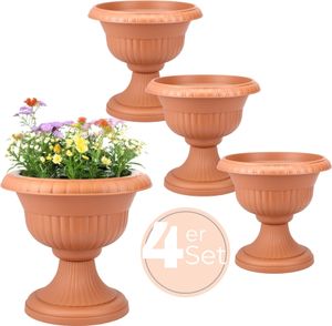 4x Blumentopf mit Ständer Blumensäule Standfuß Pflanztopf Grabvase Friedhofsvase Blumentopf mit Füßen Blumentopf Ständer Terrakotta 30 cm 4x Blumentopf mit Ständer Blumensäule Standfuß Pflanztopf Grabvase Friedhofsvase Blumentopf mit Füßen Blumentopf Ständer Terrakotta 30 cm