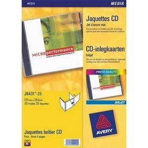 Etiket Avery L7760-25 CD full size glossy 50 stuks