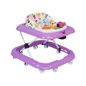 Baby Walker Lauflernhilfe Lauflernwagen Kindersitz mit Spielzeug Höhenverstellbar Gehwagen Gehfrei Lila