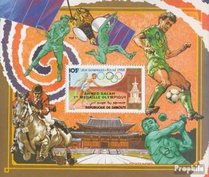 Briefmarken Dschibuti 1988 Mi Block146A (kompl.Ausg.) postfrisch Erste olympische Medaille für Dschibuti