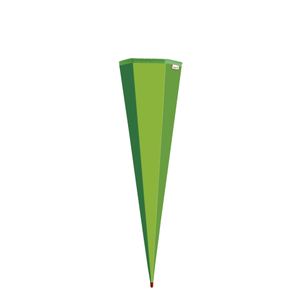 Schultüten-Rohling zum Basteln grün - 85 cm 6-eckig - mit Rot(h)-Spitze ohne Verschluss
