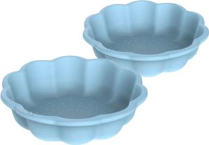 Kunststoff-Sandkasten Blume 2 76 cm - blau