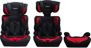 Cabino Kindersitz Autositz Kinderautositz Autokindersitz Gruppe 1/2/3 (9-36kg) (1-12 Jahre) Schwarz-Rot