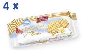 Coppenrath Zuckerfrei Butter Cookies 4er Pack (4x200g)