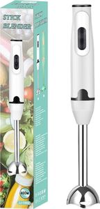 Stabmixer, 400W, elektrisch, für Babynahrung, Schneebesen, einfach zu säubern, Edelstahl, Weiß