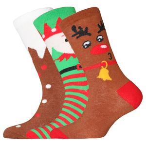 Anucci - Ponožky pro děti - vánoční design (3 balení) 1152 (27 EU - 31 EU) (barevné)