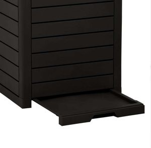 vidaXL Outdoor-Mülltonne Schwarz 41x41x86 cm Polypropylen