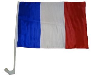 Autoflagge Frankreich 30 x 40 cm - Autofahne Fahne Flagge Fenster Fensterflagge Fensterfahne Fanflagge Fanfahne Scheibenfahne Scheibenflagge WM EM
