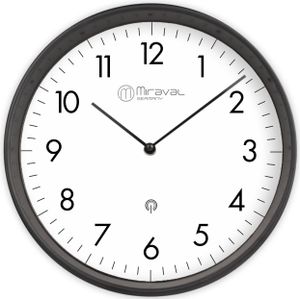 Miraval Design Funk-Wanduhr mit Kunststoffgehäuse 250 mm geräuschlos  - 4-MV1624-1