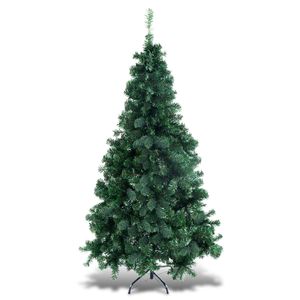 COSTWAY 210 cm Künstlicher Weihnachtsbaum, Tannenbaum mit Metallständer, Christbaum PVC Nadeln, Kunstbaum Weihnachten ideal für Zuhause, Büro, Geschäfte und Hotels, Grün