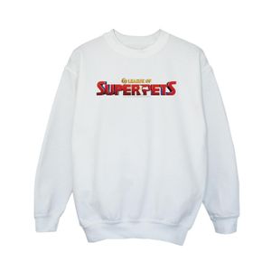 DC Comics - "DC Comics DC League Of Super-Pets Movie Logo" Sweatshirt für Jungen BI15754 (128) (Weiß)