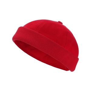 modAS Segler Cap Seemannsmütze – Docker Mütze Docker-Cap aus Baumwolle in Rot