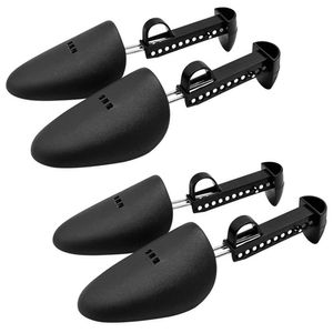 2 Paar Kunststoff verstellbare Länge Damen Schuhspanner Form Stiefel Halter Fersen Sportschuhe Form Unterstützung Pflege Form Schuhe (schwarz)