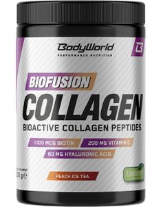 BodyWorld Biofusion Collagen 300 g Birne-Zitrone / Kollagen / Peptan® Kollagenpeptide, angereichert mit Hyaluronsäure, Vitamin C und Biotin, gesüßt mit Stevia