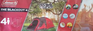 Coleman Festival Collection The Blackout 4 Camping Zelt, rot/dunkelgrau