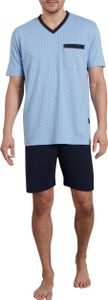 Götzburg Herren Schlafanzug kurz Shorty aus 100% natürlicher Baumwolle (belair blue) Größe: 52