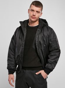 Brandit Jacke MA1 Sweat Hooded Jacket in Black-XL