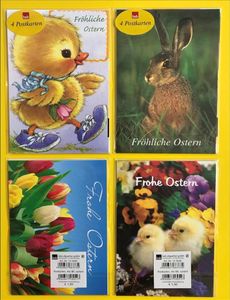 Ostern - Mehrfachpackung 4er – Postkarten - 4 Postkarten – im