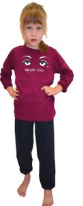 Langer Kinder Schlafanzug, Gr.:128, Motiv:Glow Girl Dreamy Eyes Langer Kinder Schlafanzug, Gr.:128, Motiv:Glow Girl Dreamy Eyes