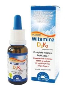 KROPLE Witamina D3+K2 20ml - Dr. Jacob's DR.JACOB'S POLAND