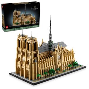 LEGO Architecture Notre-Dame w Paryżu, Zestaw dla Dorosłych Fanów do Zbudowania, Kolekcja Słynne Budynki Świata, Pomysł na Prezent dla Mężczyzny i dla Kobiety, dla Niej i dla Niego, 21061